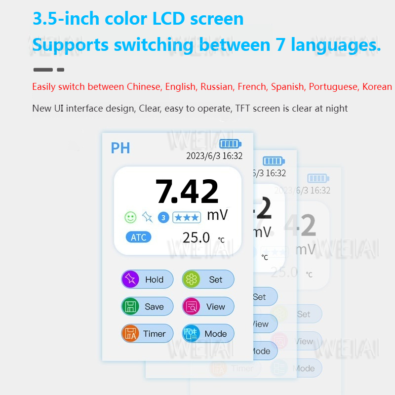 WEIAI Lab PH Meter Professiona - огляд і ціна Do Oxygen Meter
