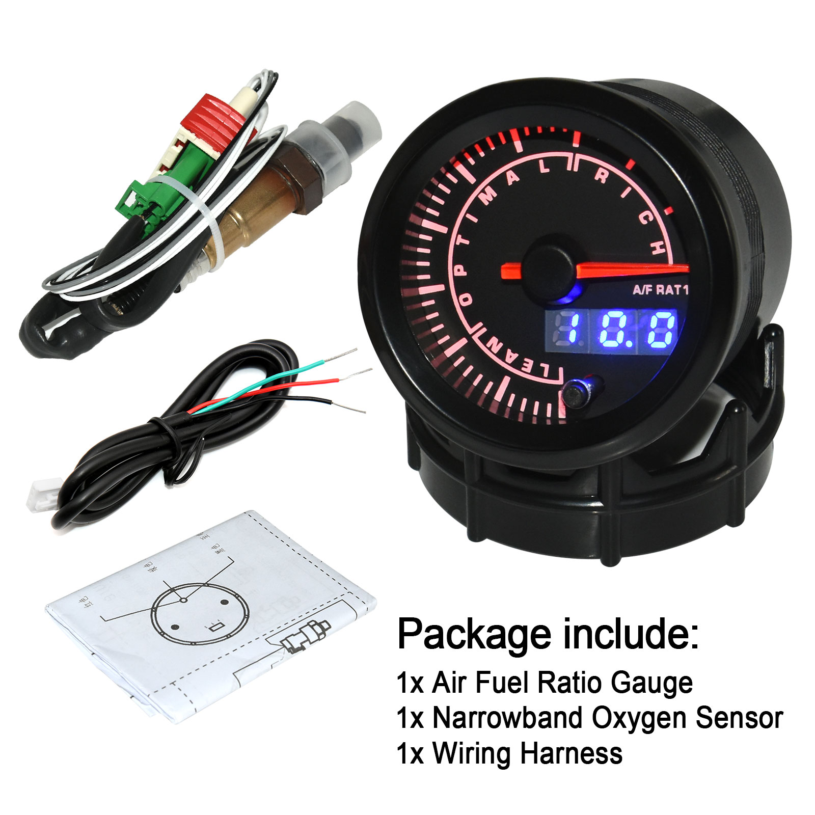 A 52mm Narrowband Air Fuel Rat - огляд і ціна Do Oxygen Meter